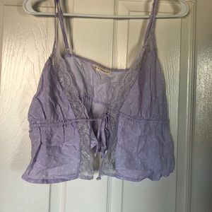 Pacsun tie front lace tank